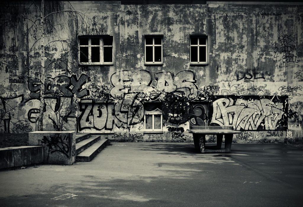 berlin, graffiti, field