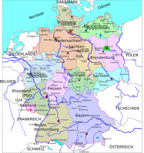 germany, states, map