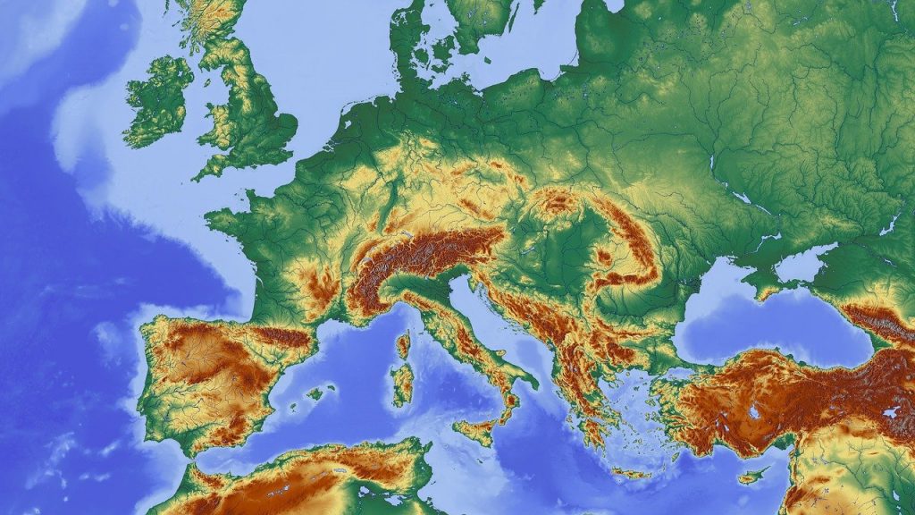 map, central europe, europe